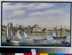 Vue extérieure du palais Elaguine sur l