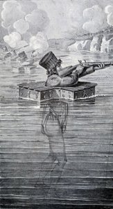 Tenue de guerre du XIXe siècle. Gravure du XIXe siècle. - Unknown artist