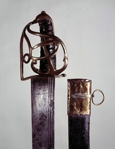 Arme : épée et fourreau naval avec le monogramme de Louis XVI ayant appartenu à Cassagnard à Nantes - Unknown artist