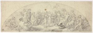 Mariage de Cupidon et Psyché sur le mont Olympe - Unknown artist