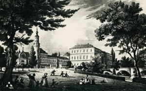 Château de la ville de Weimar, gravure - Unknown artist