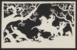 Hommes blancs massacrant des Indiens - Unknown artist