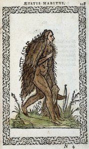 Femme sauvage et son enfant - dans "Habits et effigies" par Jean Sluperius