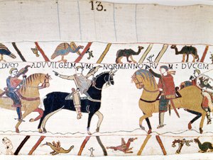 Guillaume Ier le Conquérant (1027 - 1087) rencontre Harold II (1022 - 1066), roi d