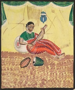 Femme jouant de la musique (recto) - Unknown artist