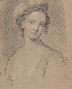 Femme portant une coiffe à plumes