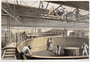 Enroulement du câble dans de grands réservoirs à Greenwich - Unknown artist