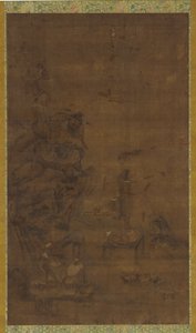 Zhong Kui Domptant les Cinq Pestilences - Unknown artist