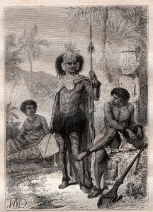 Indigènes des îles Marquises - Voyage du capitaine James Cook - Unknown artist