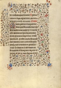 Page de texte décorée - Unknown artist/maker