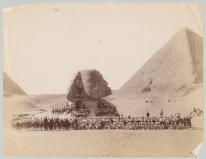 42e Highlanders devant le Sphinx à Gizeh, Égypte