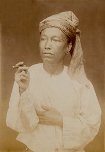 Un homme birman, vers 1885