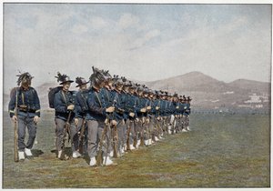 Peloton de bersagliers (Bersaglieri) de l