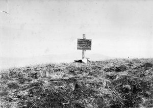 Panneau érigé par les Royal Scots Fusiliers pour marquer l