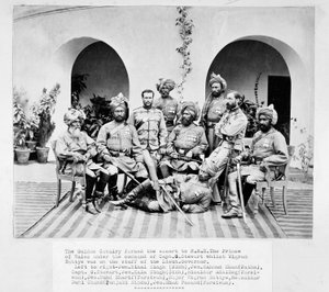 Officiers britanniques et indiens du Corps des Guides - Unknown photographer