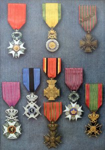Médailles militaires françaises et belges - Unknown photographer