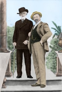 Giuseppe Verdi, compositeur italien, et le ténor Francesco Tamagno à Montecatini à la fin du 19ème siècle - Unknown photographer
