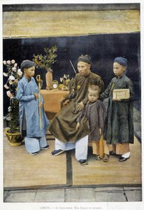 Gouverneur Dao Tan et ses enfants, vers 1895, "Around the World", fin du 19e siècle