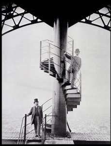 Gustave Eiffel et son gendre Adolphe Salles sur l