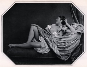Femme nue allongée vers 1859. Photographie anonyme