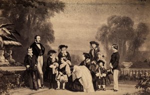 Peinture représentant la famille royale anglaise - Unknown photographer