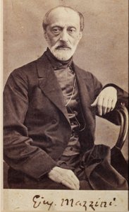 Portrait de Giuseppe Mazzini, avec autographe