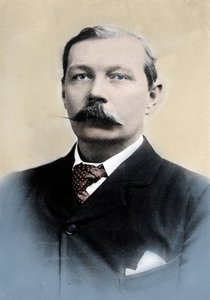 Portrait de Sir Arthur Conan Doyle (1859-1930), écrivain anglais, créateur du personnage de « Sherlock Holmes »