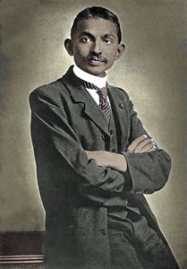 Portrait du leader politique Mohandas Karamchand Gandhi (1869-1948) connu sous le nom de Mahatma, leader politique et spirituel indien - Unknown photographer