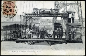 Carte postale du début du 20e siècle. Normandie, Rouen : Le pont transbordeur. - Unknown photographer