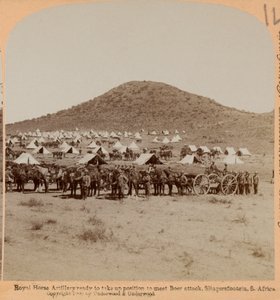 Artillerie royale à cheval, Slingersfontein, guerre des Boers, vers 1899