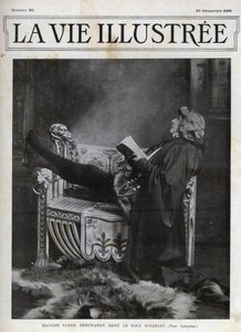 Sarah Bernhardt (1844-1923) dans le rôle de Hamlet par Shakespeare - couverture de la Vie Illustrée de 1899 - Unknown photographer