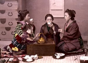 Thé à la maison, Japon, fin du 19ème siècle - Archives des Missions Étrangères - Unknown photographer