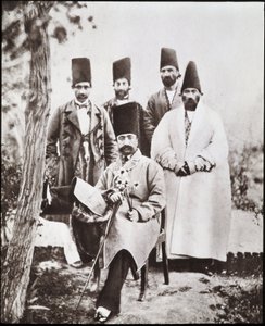 Le Shah de Perse Nasser-ed-Din et ses chambellans - Unknown photographer