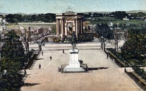 Vue de la Promenade du Peyrou à Montpellier, Hérault, vers 1910, Collection privée - Unknown photographer