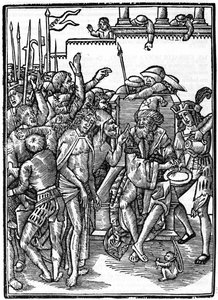 Christ devant Ponce Pilate. Xylographie d