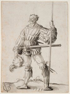 Soldat avec une lance, 1514 - Urs Graf