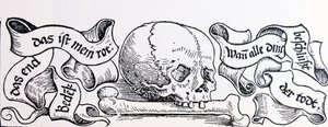 Amour vénal, gravure sur bois représentant la mort, vers 1511 - Urs Graf