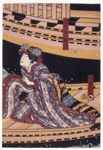 Bandō Shūka dans le rôle de Miyuki, plus tard Asagao - Utagawa (1786 1865) Kunisada