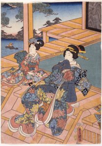 Deux dames sur une terrasse