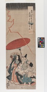Sans titre; titre donné : Ono no Komachi apportant la pluie (Amagoi Komachi), vers 1835