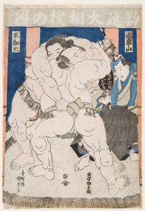 Combat de lutteurs de sumo - Utagawa Kunisada