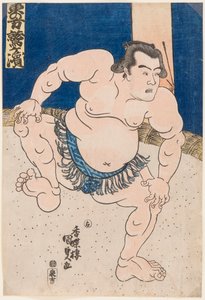 Portrait du lutteur de sumo Koyanagi Tsunekichi - Utagawa Kunisada