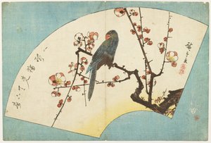(Perroquet sur un prunier en fleurs), milieu du 19ème siècle