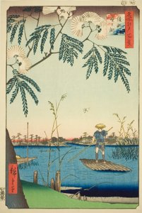 Rivière Ayase et Kanegafuchi (Ayasegawa Kanegafuchi), de la série "Cent vues célèbres d