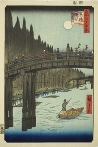 Chantiers de bambou et pont de Kyo (Kyobashi Takegashi), de la série "Cent vues célèbres d