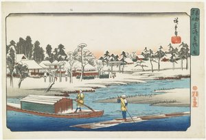 Beau temps après la neige à Masaki, 1832-1839