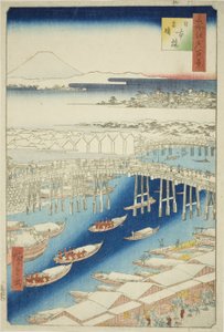 Beau temps après la neige au pont Nihon (Nihonbashi yukibare), de la série "Cent vues célèbres d