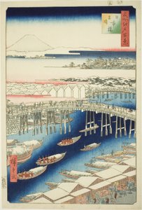Temps clair après la neige au pont Nihon (Nihonbashi yukibare), de la série "Cent vues célèbres d