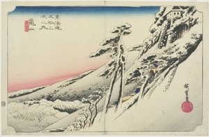 Beau temps après la neige, Kameyama, yukibare, vers 1833 - Utagawa Hiroshige