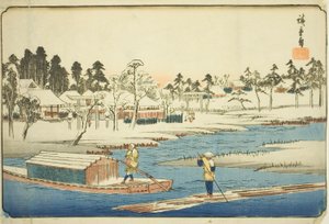 Beau temps après la neige à Massaki (Massaki yukibare no zu), de la série "Lieux célèbres de la capitale de l
